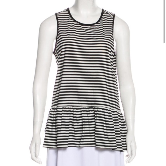 Kate Spade Sleep Striped Tank Top Peplum - Picture 1 of 4
